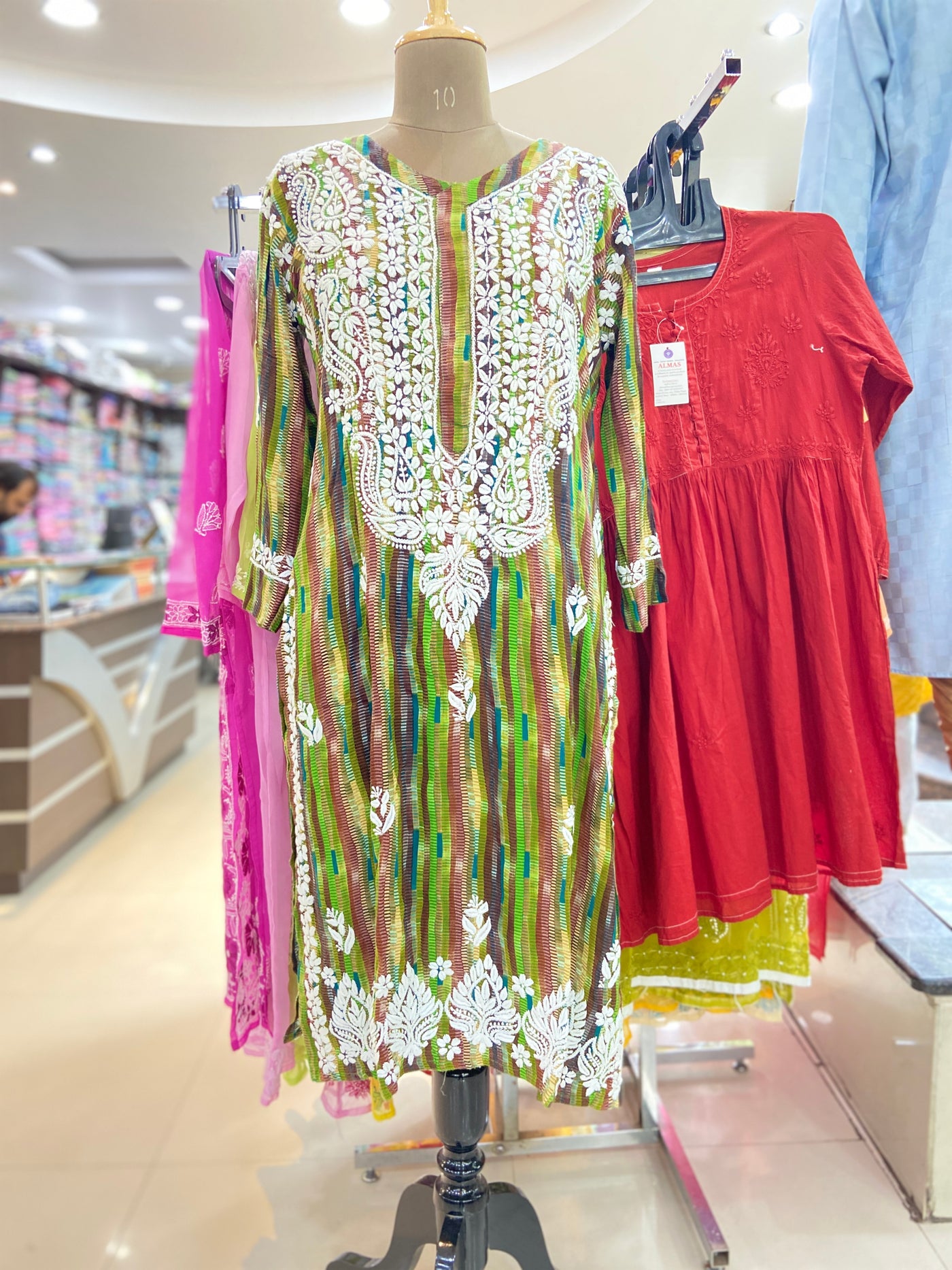 Mahak Lucknowi Chikankari Multicolor Kurti