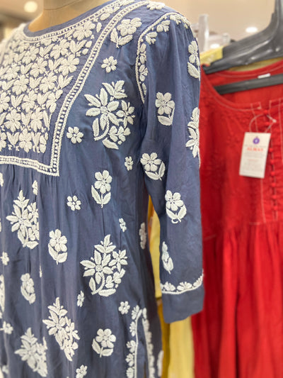 Sehrish Lucknowi Chikankari Modal Kurti