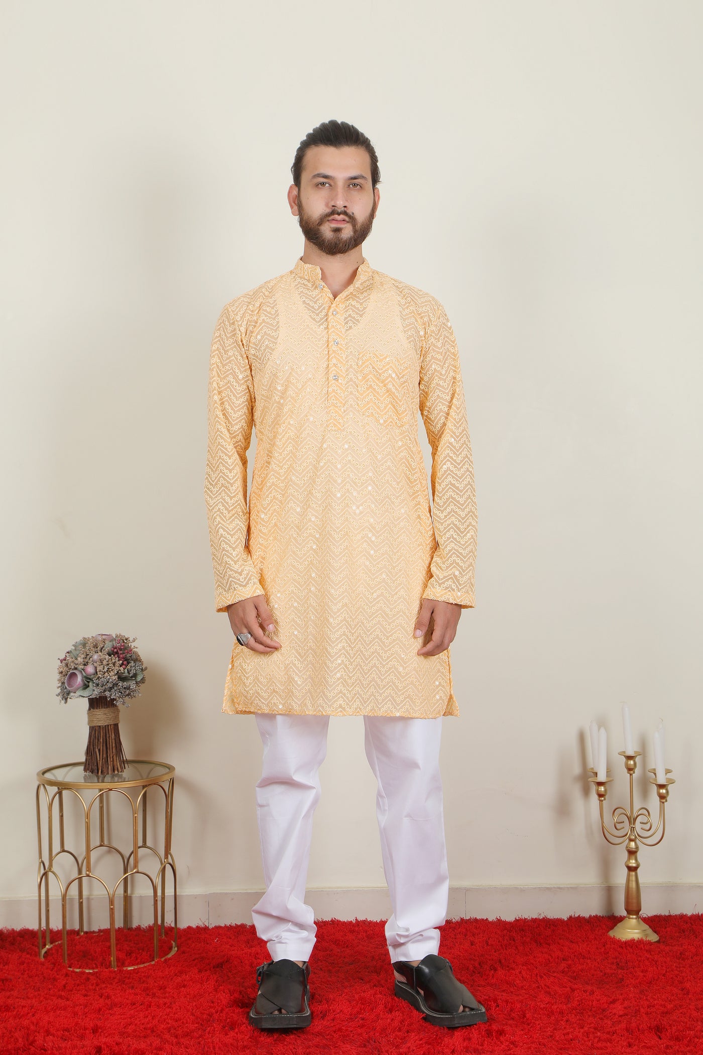 Badshah Kurta | Cream - Almas Lifestyle