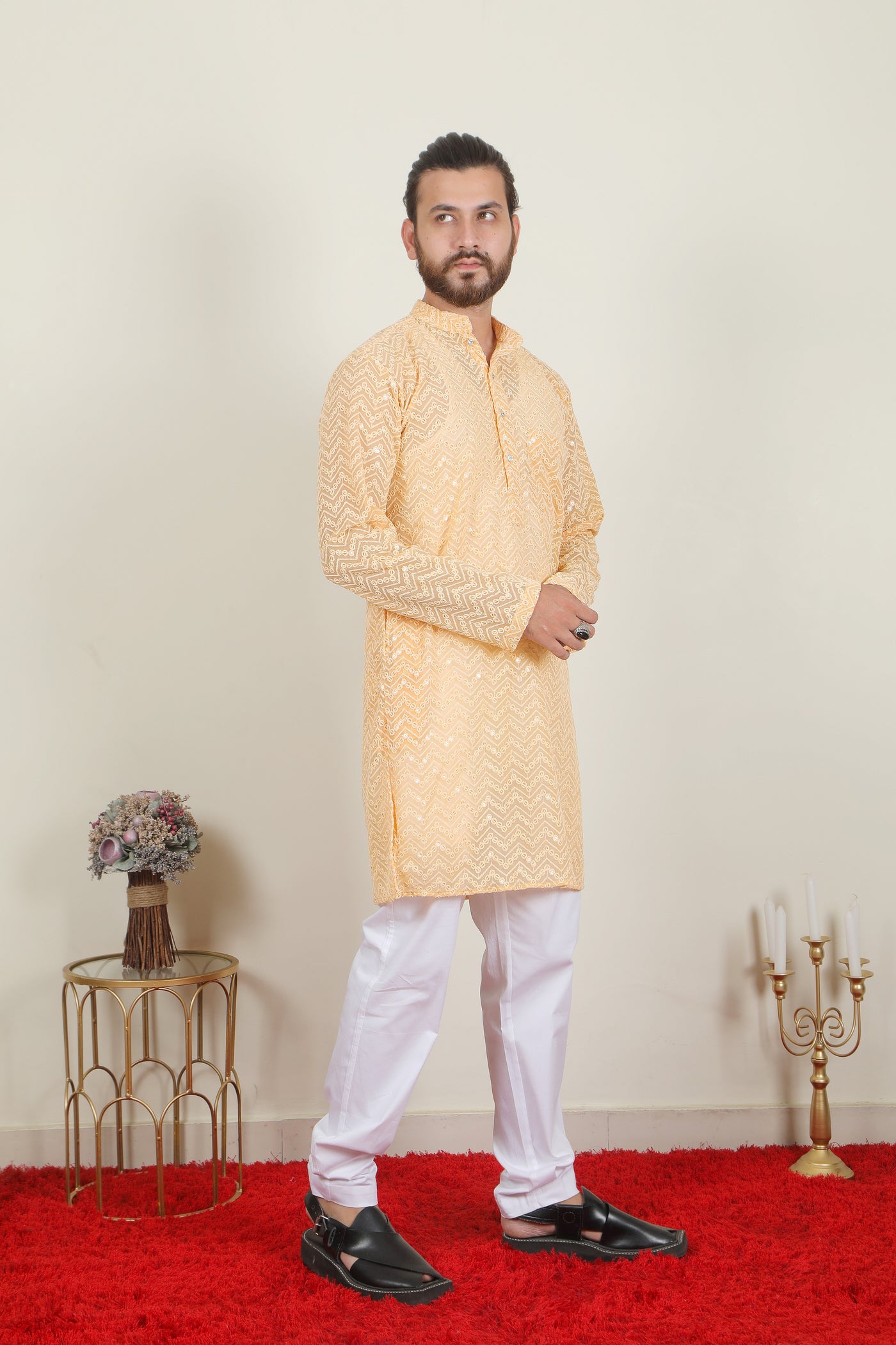 Badshah Kurta | Cream - Almas Lifestyle