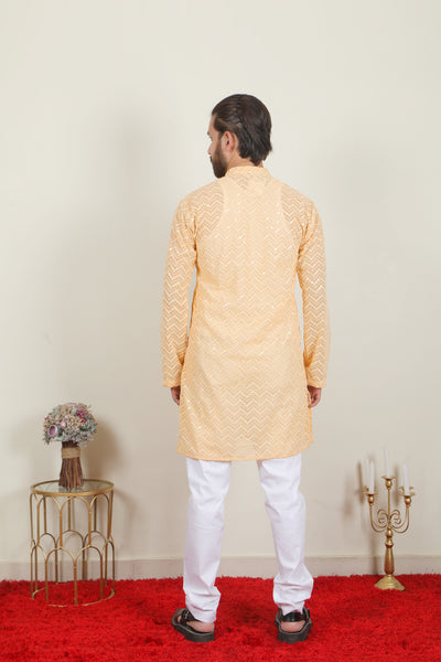 Badshah Kurta | Cream - Almas Lifestyle