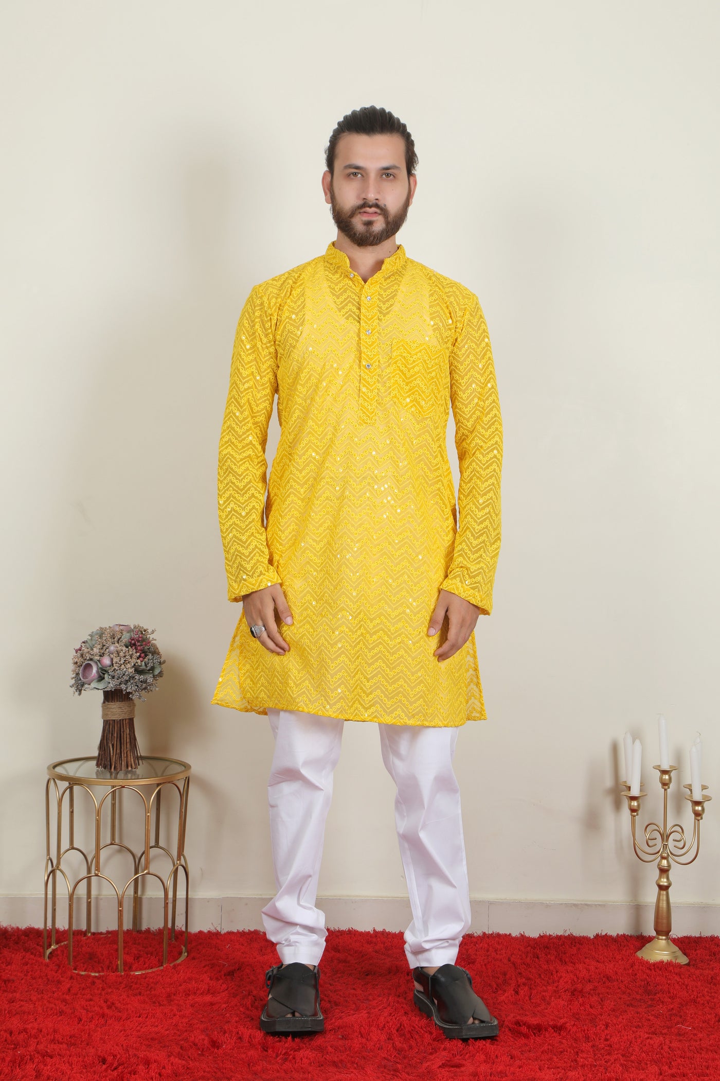 Badshah Kurta | Cream - Almas Lifestyle