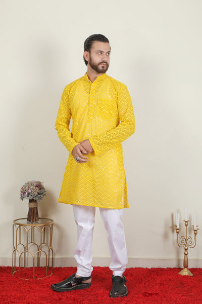 Badshah Kurta | Cream - Almas Lifestyle