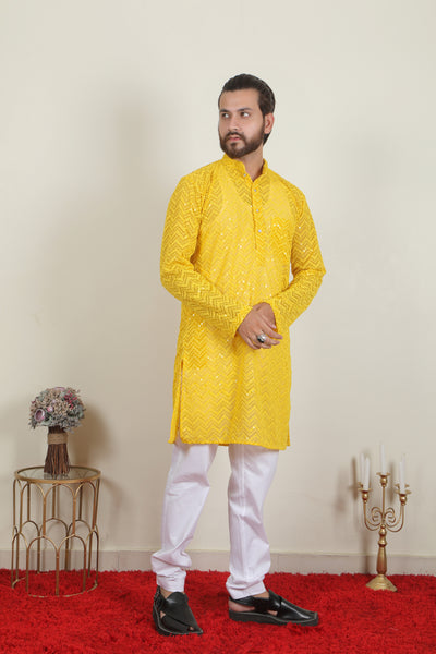 Badshah Kurta | Cream - Almas Lifestyle