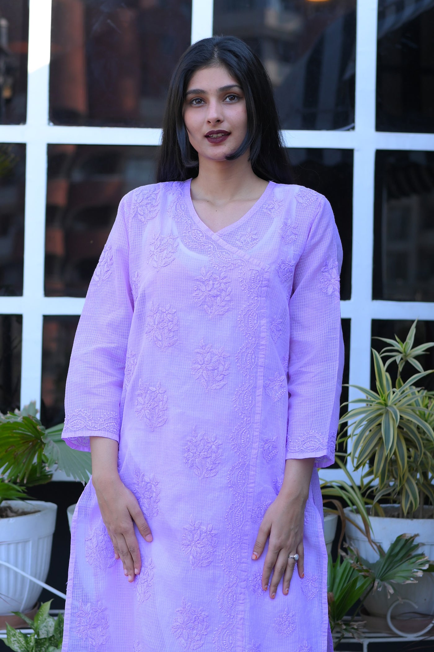 Almas Lifestyle Kota Kurti & Pant Set | Pink - Almas Lifestyle