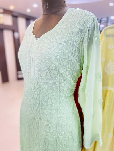 Karina Lucknowi Chikankari Viscose Soft Kurti On New Design