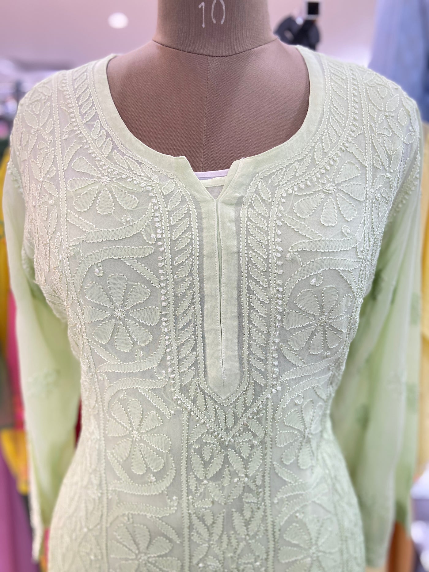 Karina Lucknowi Chikankari Viscose Soft Kurti On New Design