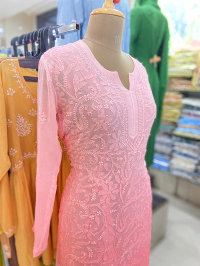 Karina Lucknowi Chikankari Viscose Soft Kurti On New Design