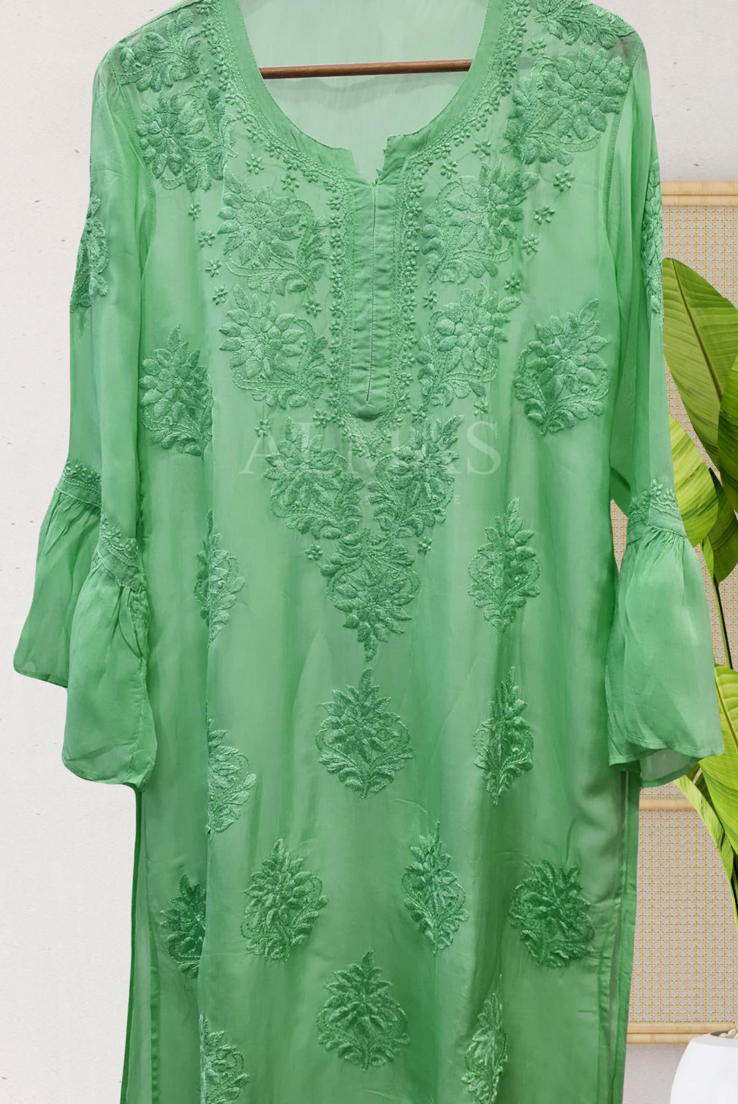 Chikankari Organza Kurti