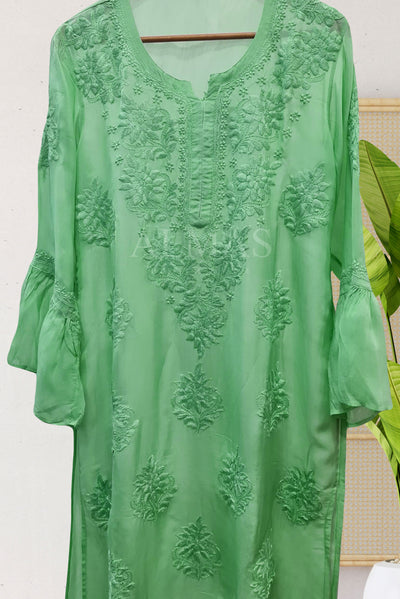 Chikankari Organza Kurti