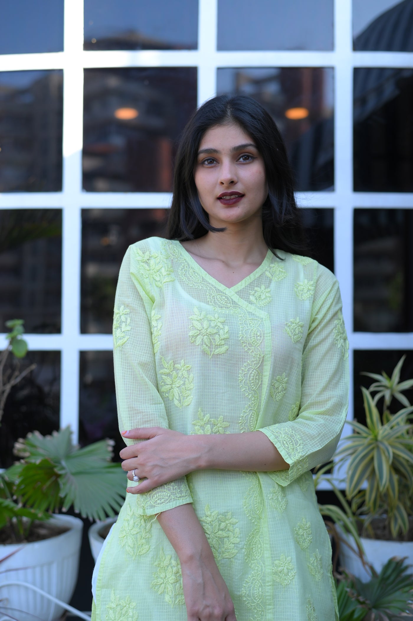 Almas Lifestyle Kota Kurti & Pant Sets | Green - Almas Lifestyle